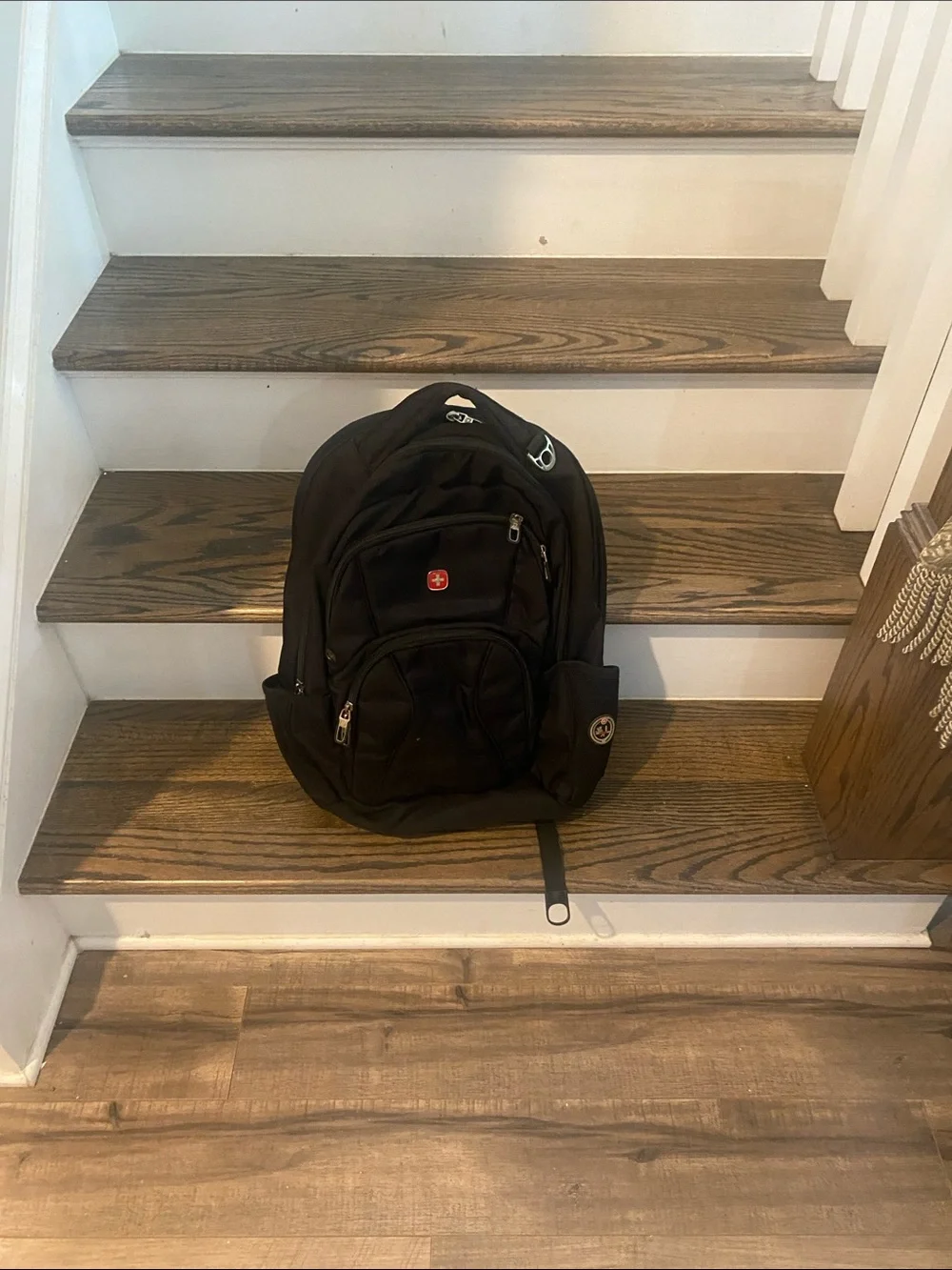 SwissGear Black Travel & Laptop Backpack with Multiple Pockets